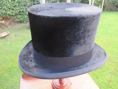 Vintage silk top hat small - top,