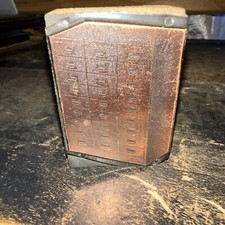 Print Block “ 27 Drawer Metal Cabinet “ Copper Face Block!￼