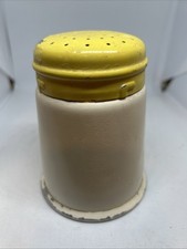 Vintage Large Yellow & Cream  Aluminium Flour Sifter / Dredger Art Deco Period