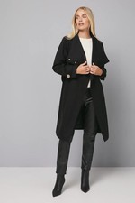 Wallis Black Coat Womens Smart Jackets & Coats