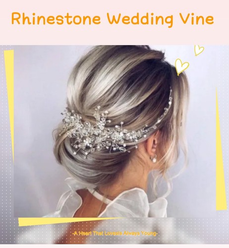 Crystal silver headband - crystal, bridal