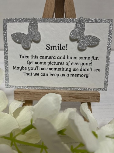 Disposable camera poem cards - disposable,