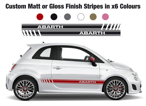 Fiat 500 abarth side - abarth, stripes