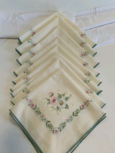 Vintage floral napkins with - vintage,
