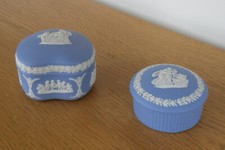 2 x Wedgwood Jasper Ware Pale