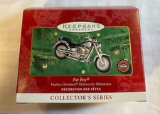 2000 HALLMARK Keepsake Ornament HARLEY-DAVIDSON Fat Boy Die Cast Metal