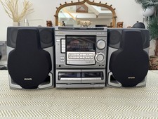 Aiwa CX-NS505 3 Disc CD Changer Twin Cassette Receiver Remote & Speakers A/F
