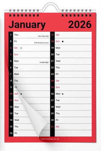2026 month view - view, wall