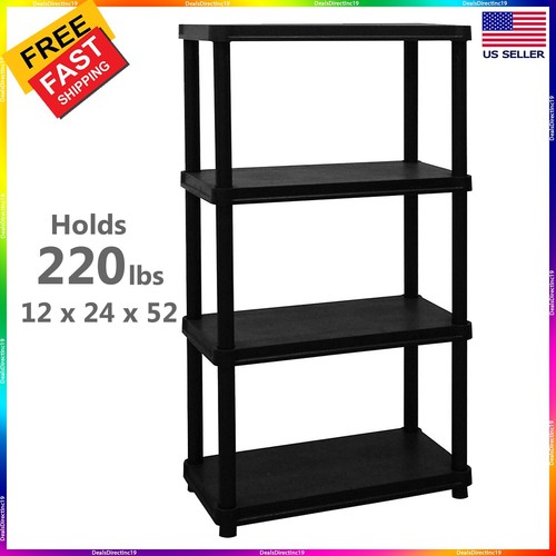 Tier plastic shelf storage - 4,