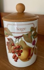 Royal Worcester Evesham Herb Jar Dated 1961 - Sage
