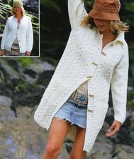 1988 Ladies Girls Aran Cardigan & Jacket 32-54" Vintage Knitting Pattern COPY