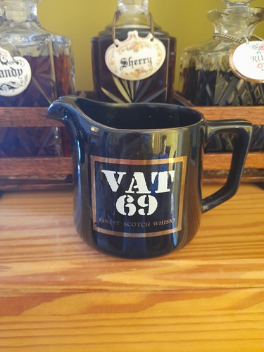 Vintage black whisky water jug - whisky,