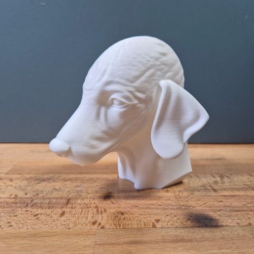 Bedlington terrier bust - bedlington,