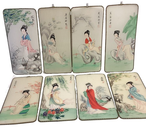Vintage paintings silk of - on,