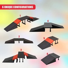 6 in 1 Modular Skate Ramp for Scooters, Bikes, Skateboards, RC cars and more!
