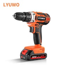 20v Cordless Drill 40n.m 25 Plus 1 Lyuwo Electric Screwdriver Keyless Chuck Two