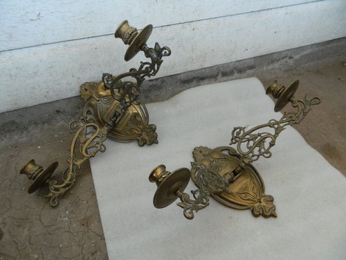 Vintage brass art nouveau - vintage,