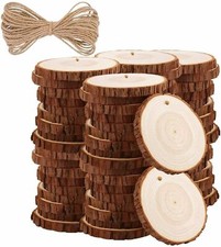 120Pcs Wood Log Slices Discs