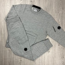 CP Company Raised Fleece Tracksuit - Grey