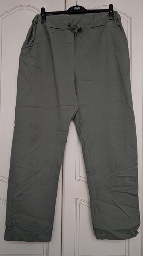 Sage green wide leg trousers - green,