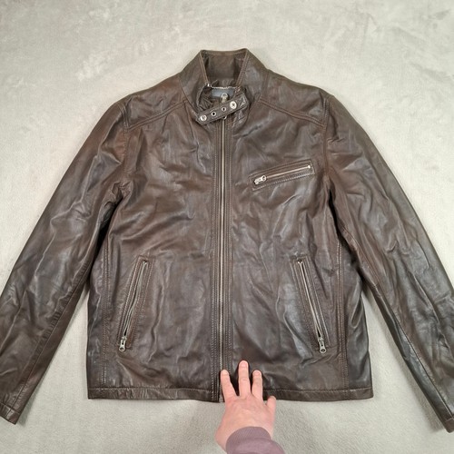 Zara leather jacket mens - mens, large