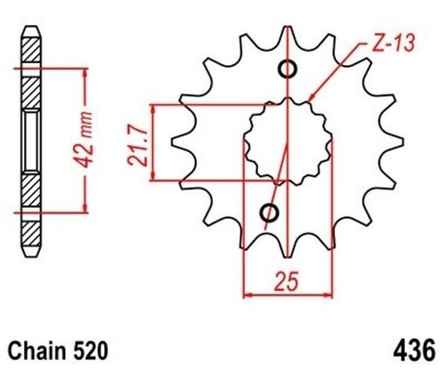 Sprocket 14t pitch 520 - 14t,