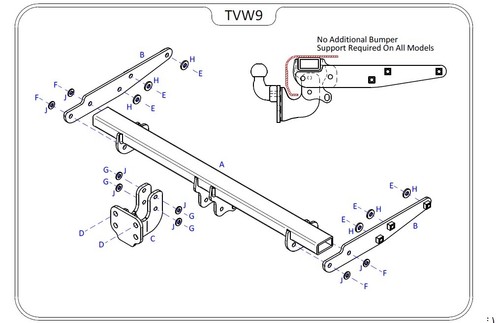 Transporter towbar t6 1 - transporter, t6.1