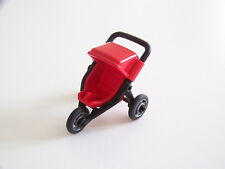 PLAYMOBIL (1562) CHILDREN - red & black stroller 4697