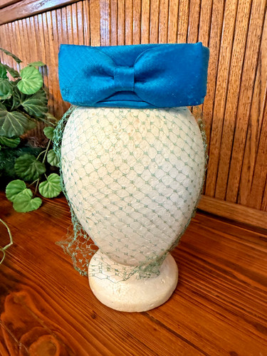 Vintage teal blue - teal, hat