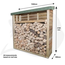 New Outdoor Wooden Heavy Duty Log Kindling Store 62"H x 60"W x 20"D