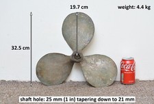 used boat  LH left hand  prop propeller brass / bronze - FREE DELIVERY