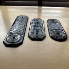 3 Vintage Black Ceramic Door
