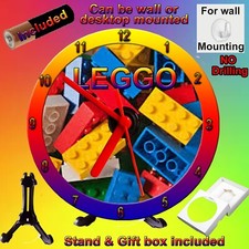 Lego Cd Clock, Wall clock or Desktop Free stand Gift box  Quartz Lego 01