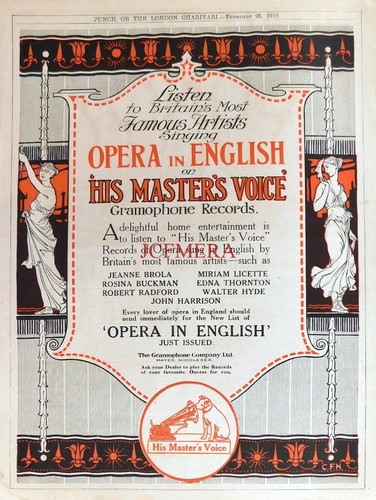 Hmv gramophone records - hmv, 'opera