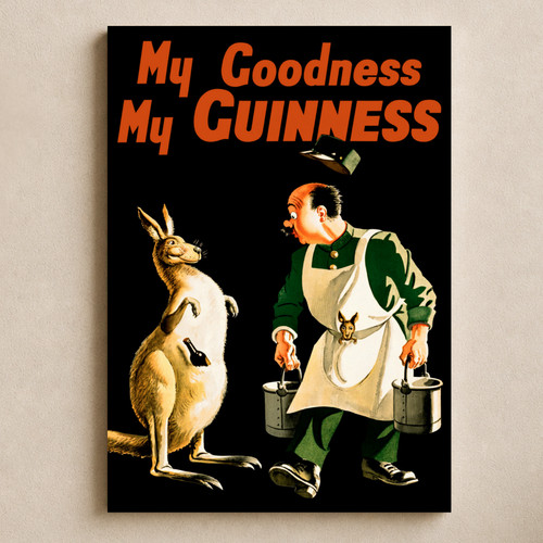 Guinness retro vintage poster - guinness,