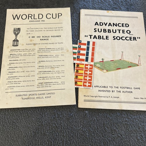 Vintage subbuteo 1966 world - subbuteo,