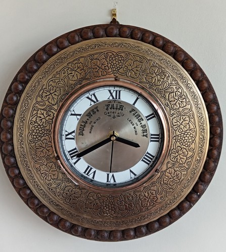 Unusual antique wall clock - wall,