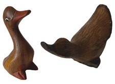 2 x  Wooden Duck Figures