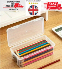 Large Capacity Pencil Box Plastic Pencil for Case Office Supplies Storage NEW UK