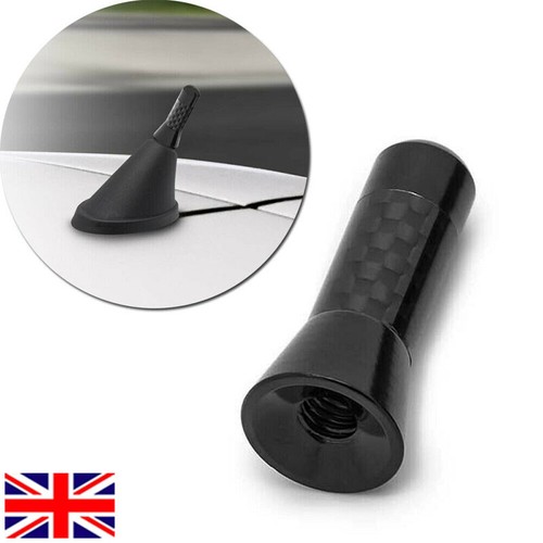 Mini black carbon car aerial - black,