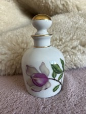 vintage glass perfume bottle with stopper Porcelaine De Vincennes BH Rose Gold