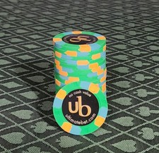 20 Paulson Ultimate Bet $25 Denominated Poker Chips - Real Poker Room Chips