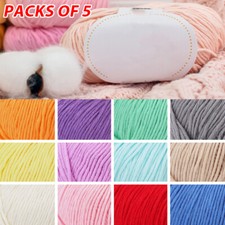 5 x 50g Ball 100% Cotton Yarn
