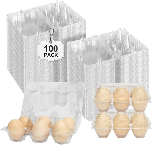 100 egg box plastic - 100, boxes