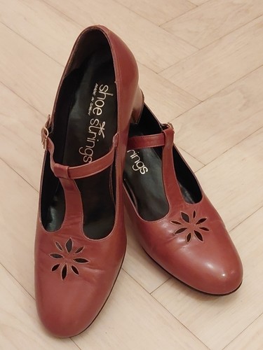 Vintage leather strap 20s - vintage, t-strap