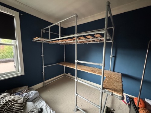 Bespoke scaffolding loft - bed,