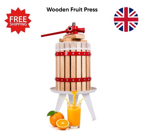 Manual apple cider fruit press - cider,