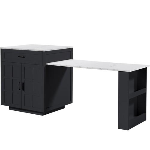 Extendable kitchen island with - extendable,