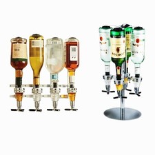 WALL MOUNTED & ROTARY STAND DRINK OPTIC DISPENSER PARTY BAR BUTLER 4 BOTTLES