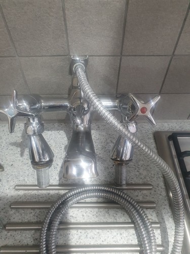 Old vintage mixer bath - , taps